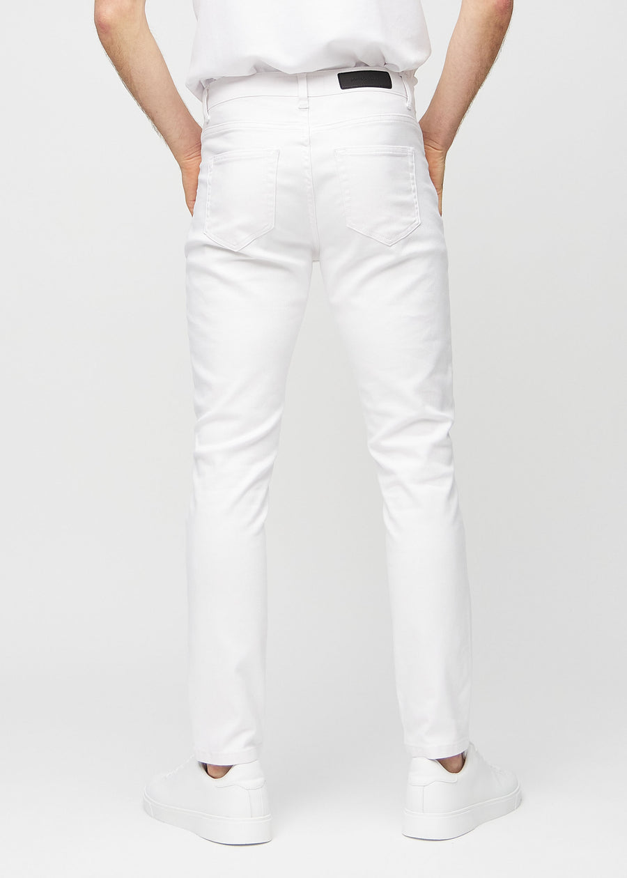 Hvide slim jeans set bagfra, så man kan se hele produktet.